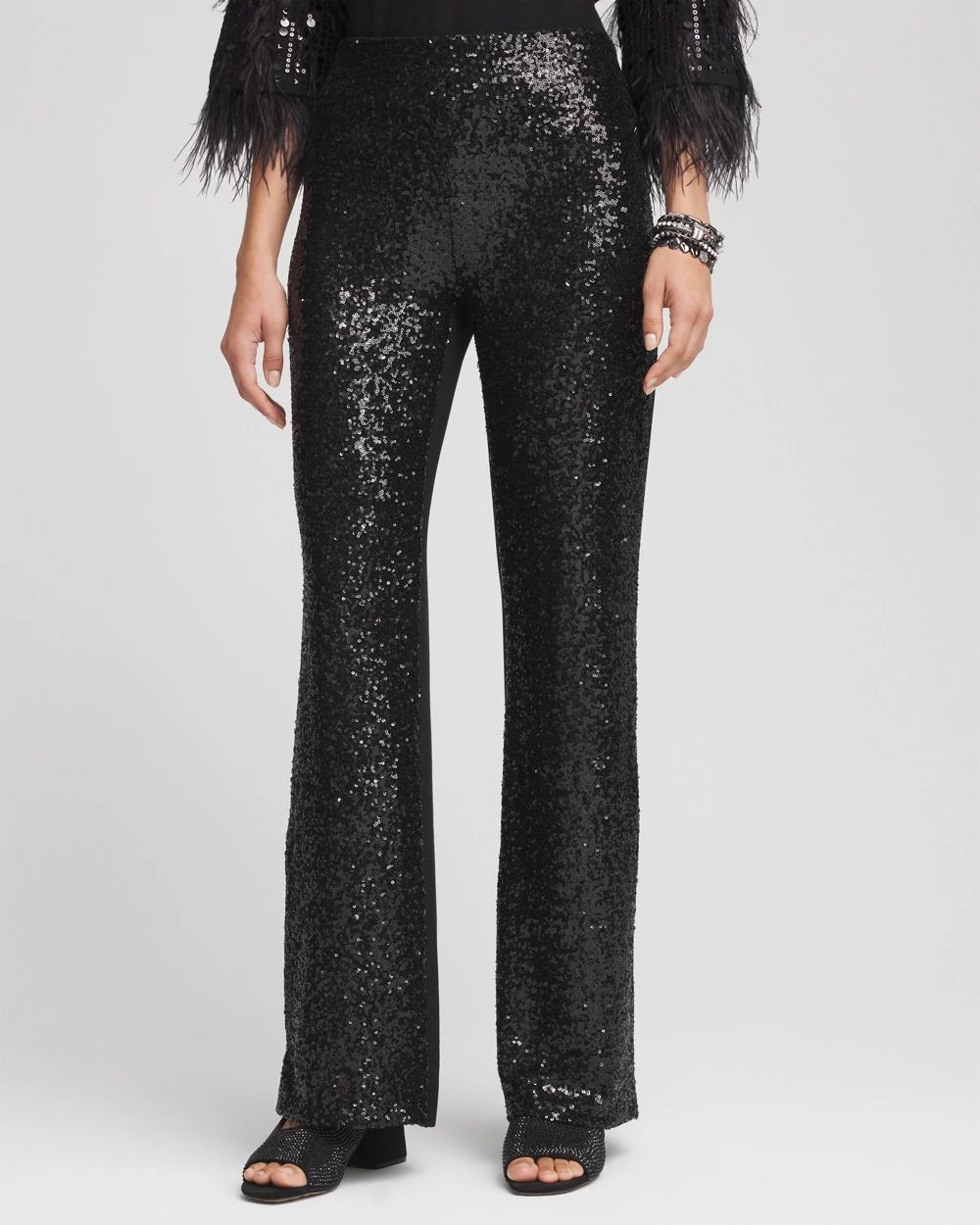 Petite Juliet Sequin Wide Leg Pant | Chico's